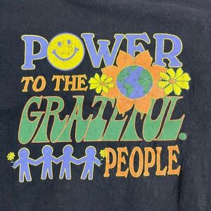 Grateful Apparel Power To The Grateful People Graphic T-Shirt Mens 2XL Black USA